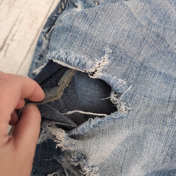 Silver Jeans Co. Suki Flap Slim Distressed Blue Denim Jeans – Women’s W33 L31 - Picture 11 of 14